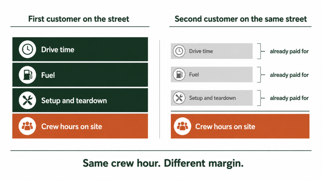 First vs. second customer margin comparison.