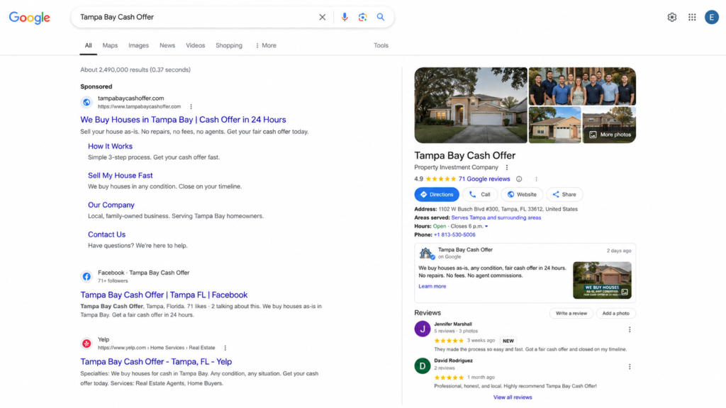 An investor checks a new lead the morning after his city page went live. That is what all eight steps are building toward.