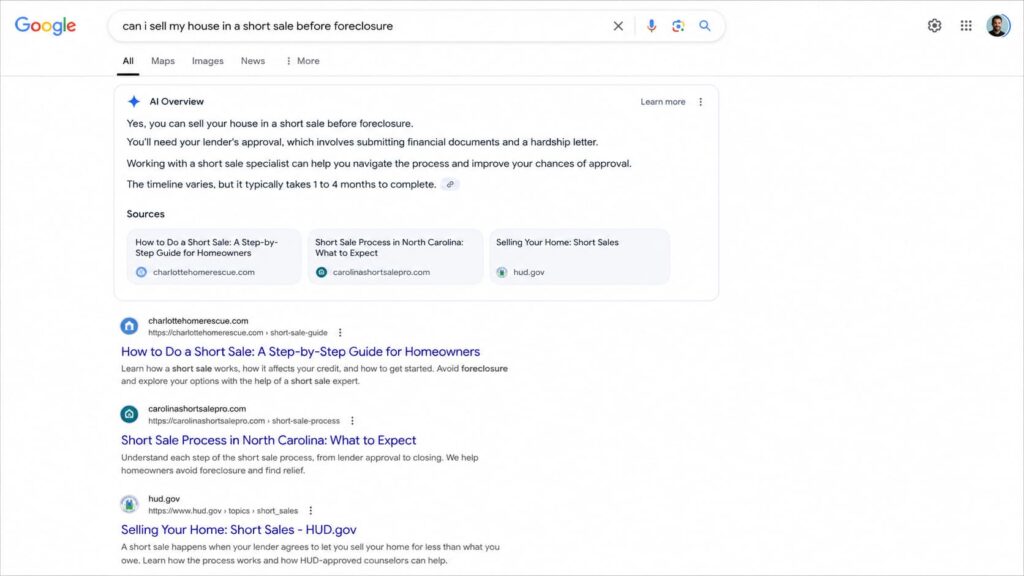 When a seller asks an AI assistant how to avoid foreclosure, it answers with a short list of sources. Inbound work is how you become one of them.